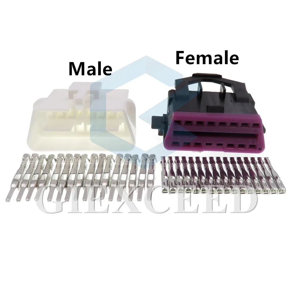 16 Pin 3A0972695A Automotive OBD Socket Auto Diagnostic Plug AC Assembly Wiring Harness Connector For VW Audi