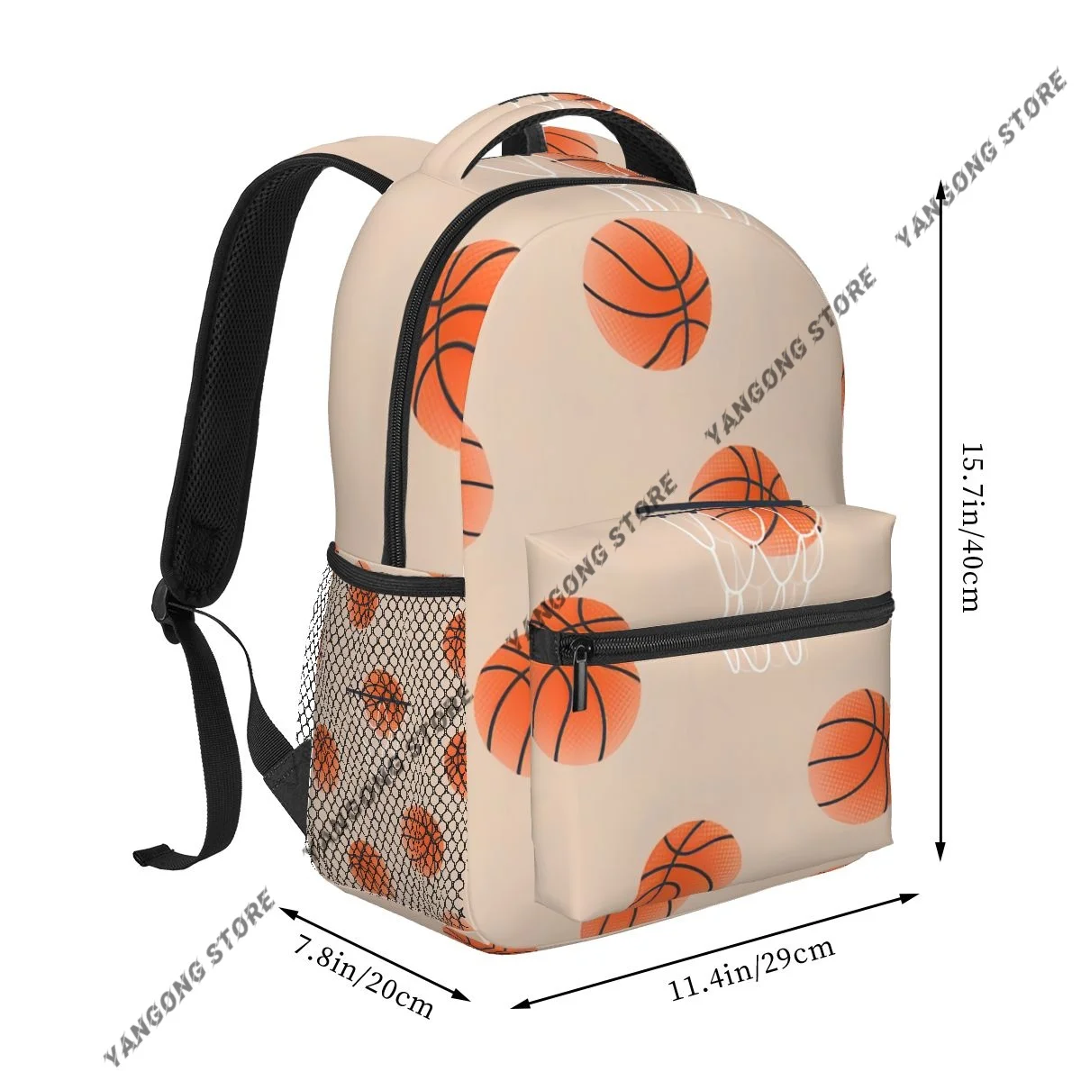 Basketball Balls Texture Backpack School Bags Casual for Teenager Girls Shoulder Bag Travel Bags