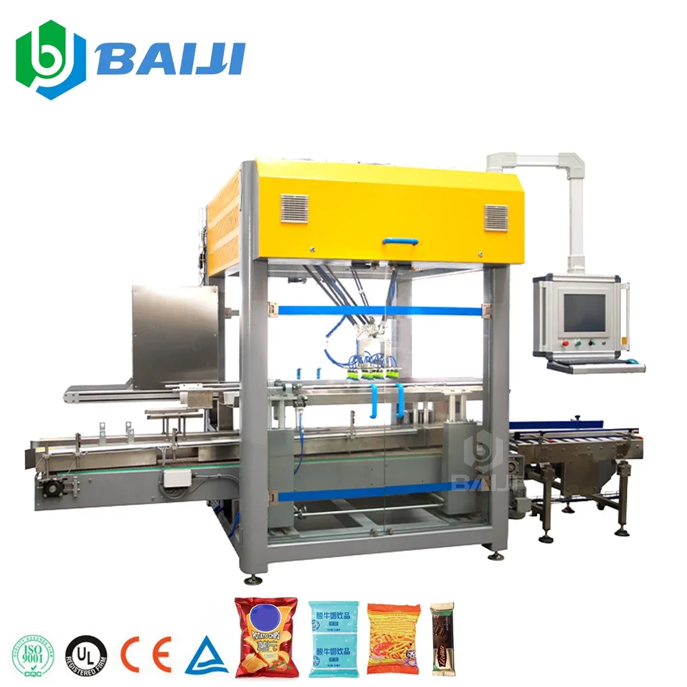 Automatic robot carton case packing machine Top Load Parallel Robotic Case Packer for soft-Bags and Pouches