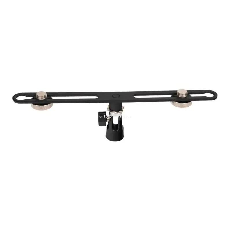 Microphone Rods Adjustable Positioning for Two Mics or Booms 5/8“ Thread Stand Connection for Recording Studio Dropship