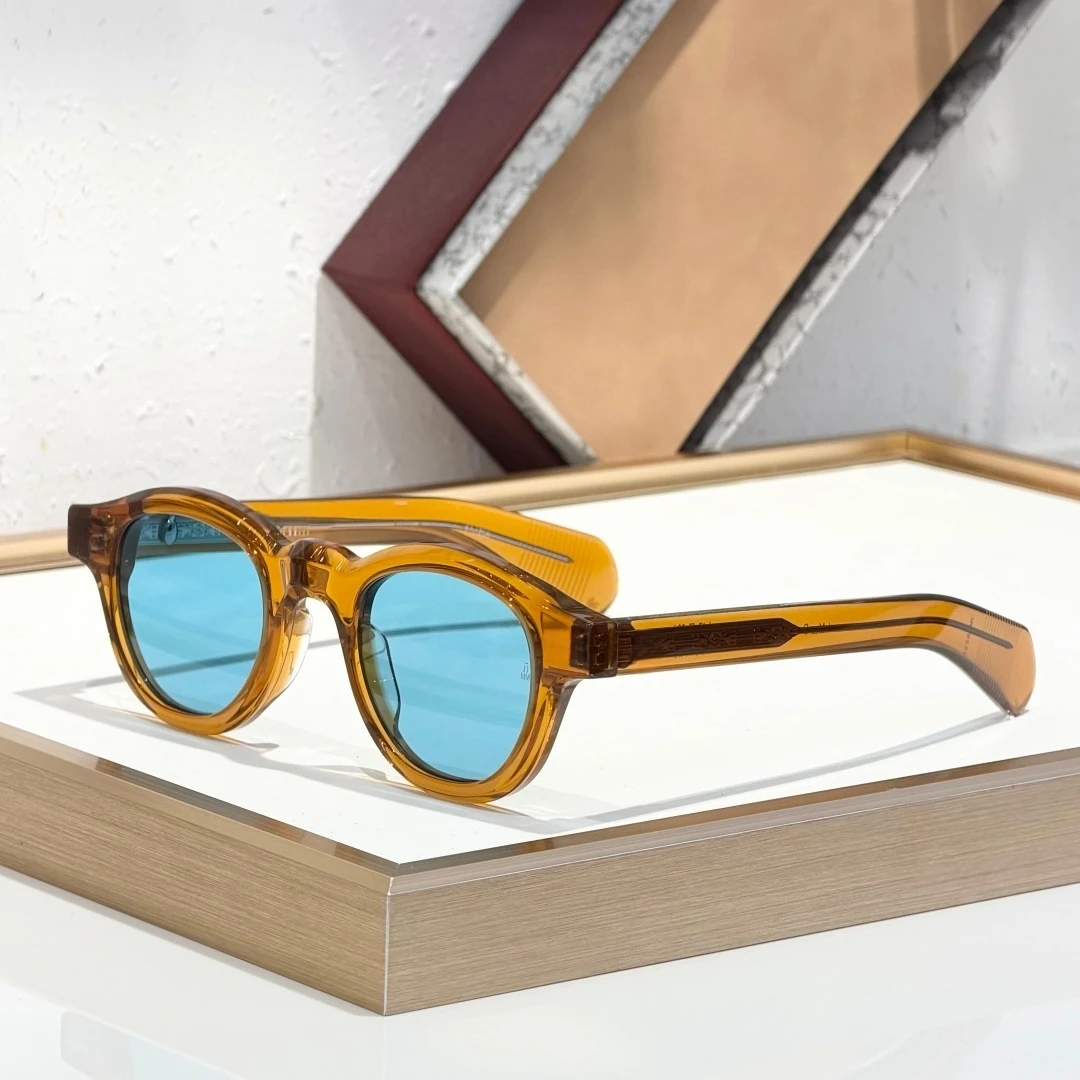 

Luxury Fashion Trend Vintage JJMM Sunglasses BALZAC Solid Thick Acetate UV400 Retro Round Robust Unisex Style 3A+ High Quality