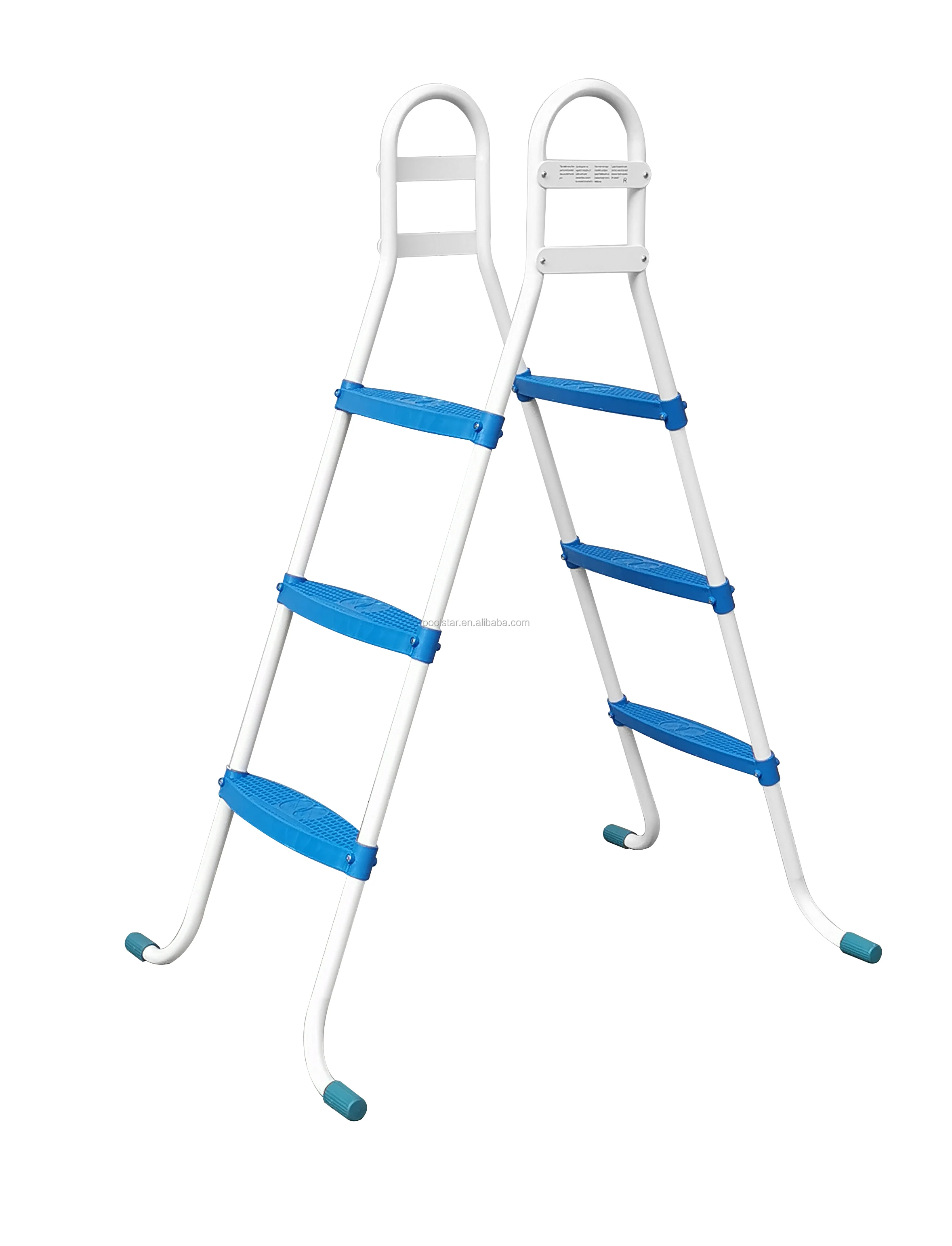 

3 Steps Adjustable Easy Install Pool Ladder Slide Blue ABS Tread/Platform Corrosion-Resistant Swimming Pool Ladder for Poolprom