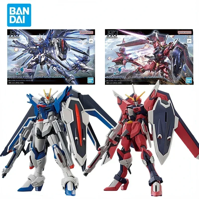 

In Stock Bandai Original GUNDAM RISING FREEDOM IMMORTAL JUSTICE HG Assembly PVC Model Anime Action Figure Toy Collectible Gift