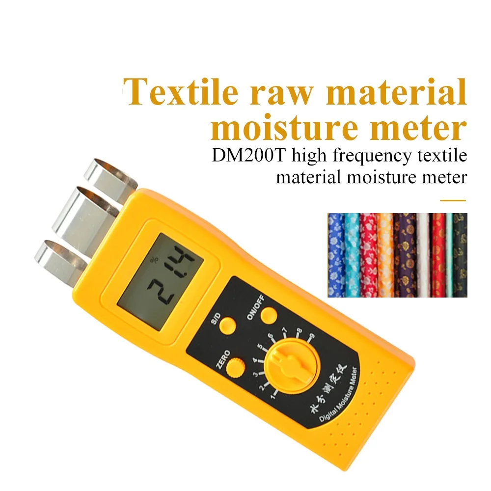 Textile Materials Moisture DM200T Portable Digital  Meter for  Raw   Content Analyzer