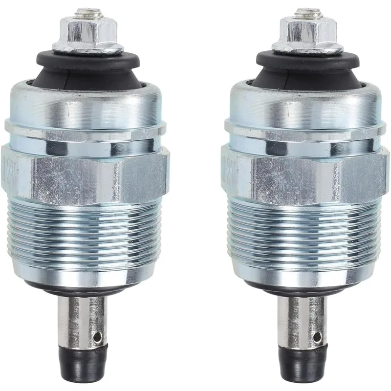 2X 12V Fuel Shutdown Solenoid Valve 096010-0430 Compatible for ISUZU ZEXEL Excavator