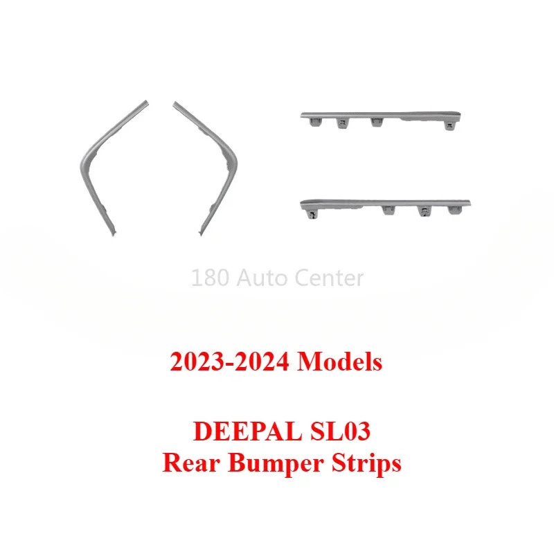 Original Rear Bumper Decorative Bright Strip Side Silver Original Decorative Strip for DEEPAL SL03 2023-2024 Models