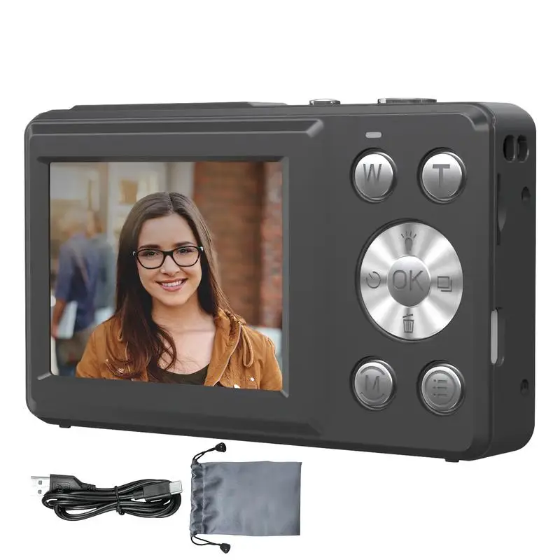 

Digital Camera 4K HD Photo Camera Small Photography Device 18X Zoom Anti-Shake Autofocus 2.4in Screen Camcorder For Student