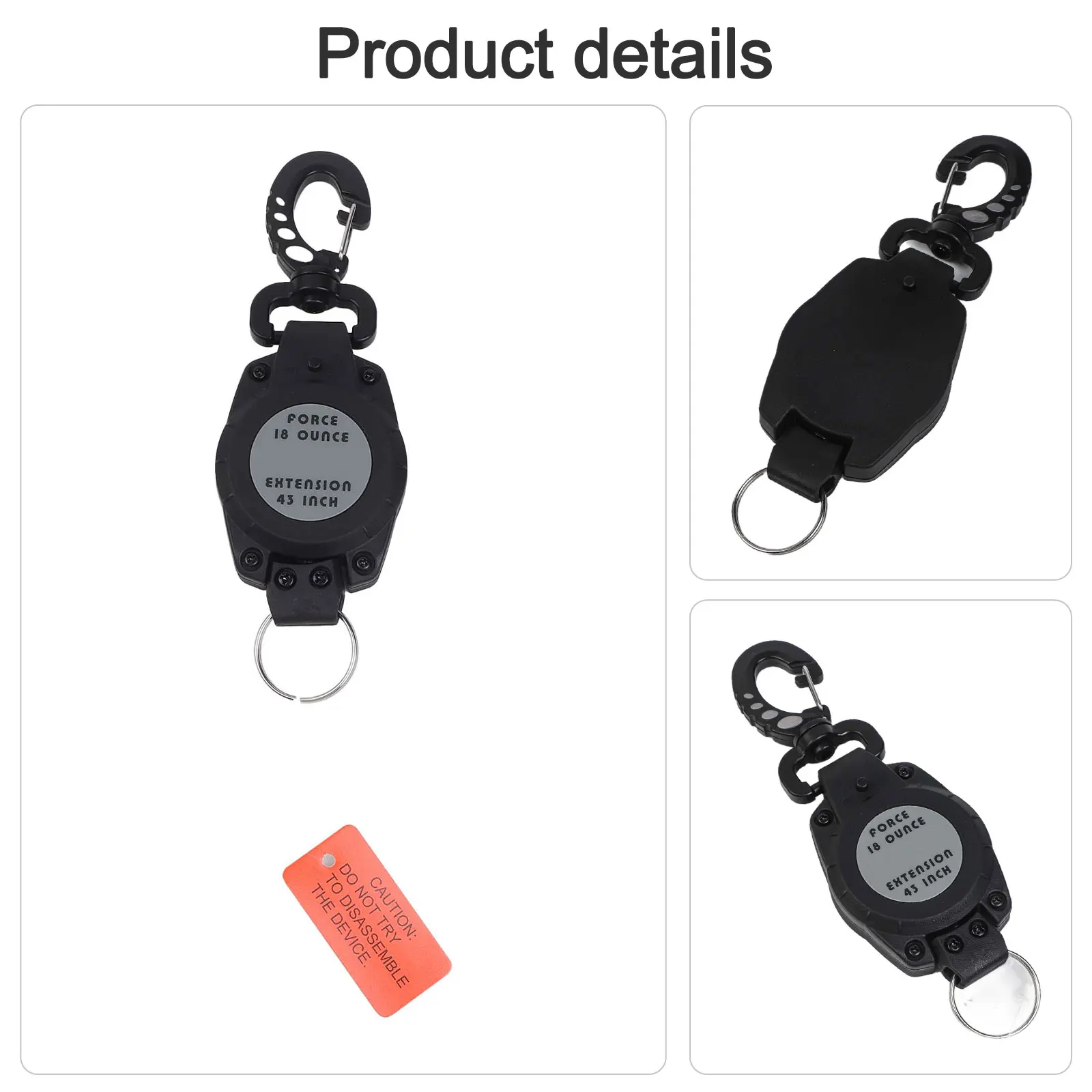 

94g Retractable Clip Anti-lost Retractable Rope System Scuba Accessory Convenient For Active Divers Perfect For Spearfishing
