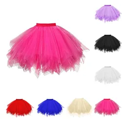 Gonna tutù donna multicolore gonna classica a pieghe da ballo gonne in Tulle femminile Lolita sottoveste Party gonne gonfie gonne di balletto