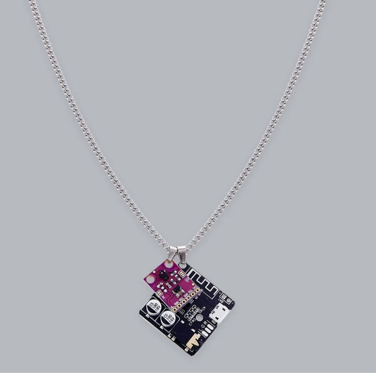 New Cyberpunk Necklace Bouncing Dizzy Future Electronic Street Hip Hop y2k Spicy Girl Earth Cool Set Chain