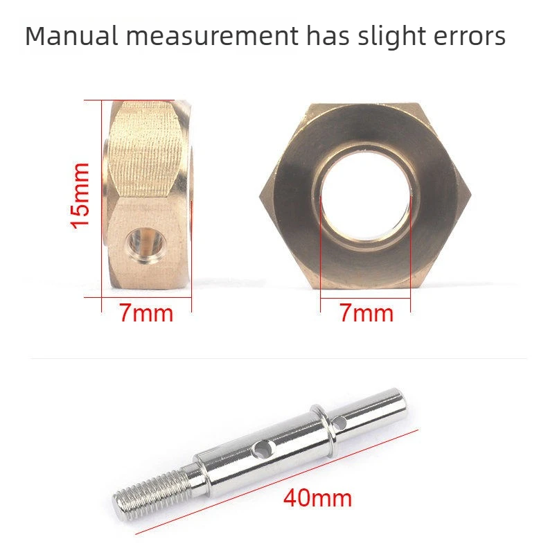 Parts for CROSSRC EMO 1:8 Series Crawler Cars Original Size Connector Set Universal Brass Upgrade Parts for Toy Cars