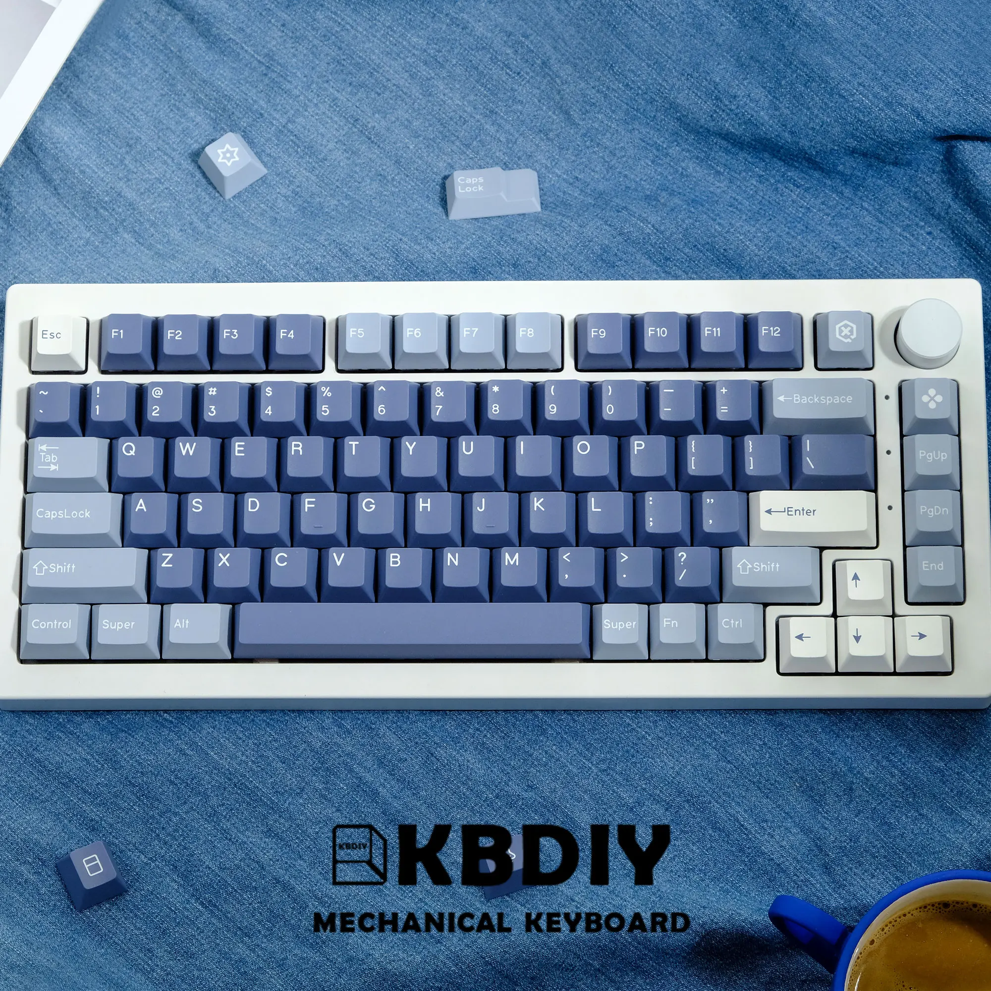 KBDiy-teclas de pesca PBT GMK para teclado mecánico, juego completo de doble disparo para 176 teclas, 61/68/84/87