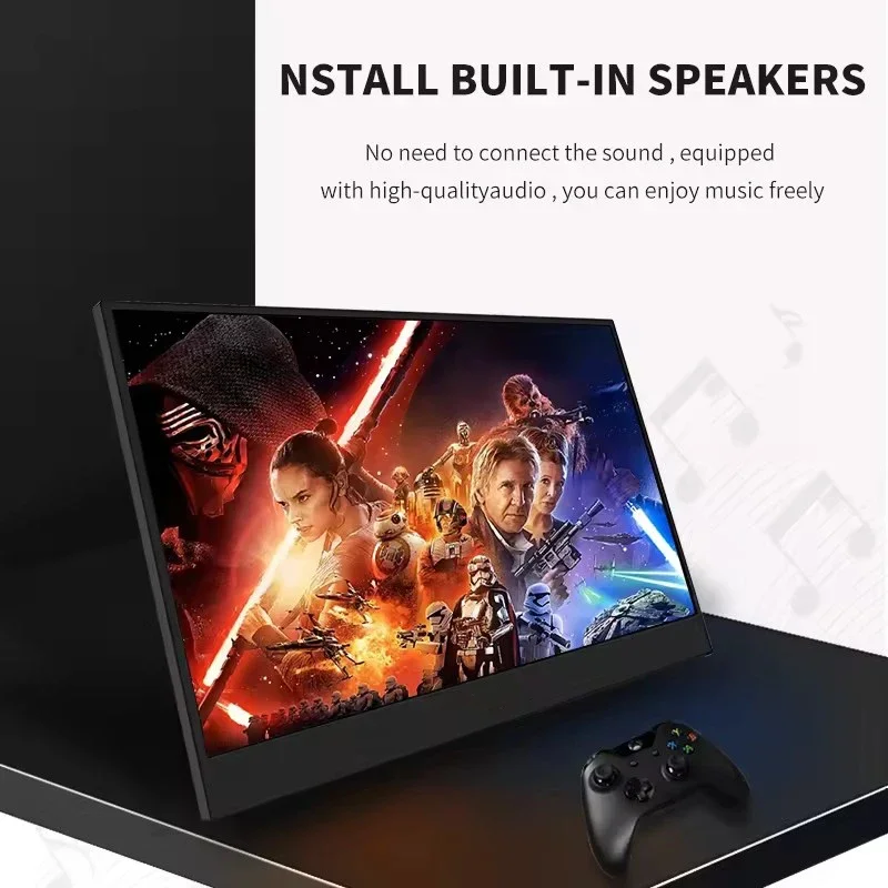 

14 Inch 1920*1080 Portable Monitor 400cd/M² 60HZ 16: 10 for Laptop XBox PS4 / 5 Switch Cell Phone Computer Extension Office