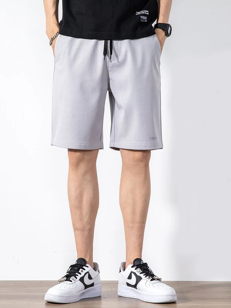 

Qui Dry Sports orts Men's Summer Five-Quarter Thin Casual Loose Ice Silk Micro Elastic Beach Men's Pants Faion Urban Sle