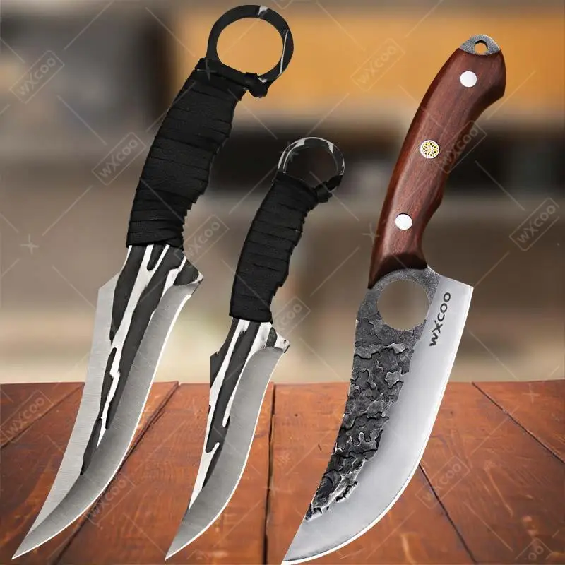 3PCS Kitchen Chef Knife Set Professional Multipurpose Stainless Steel Cooking Ut