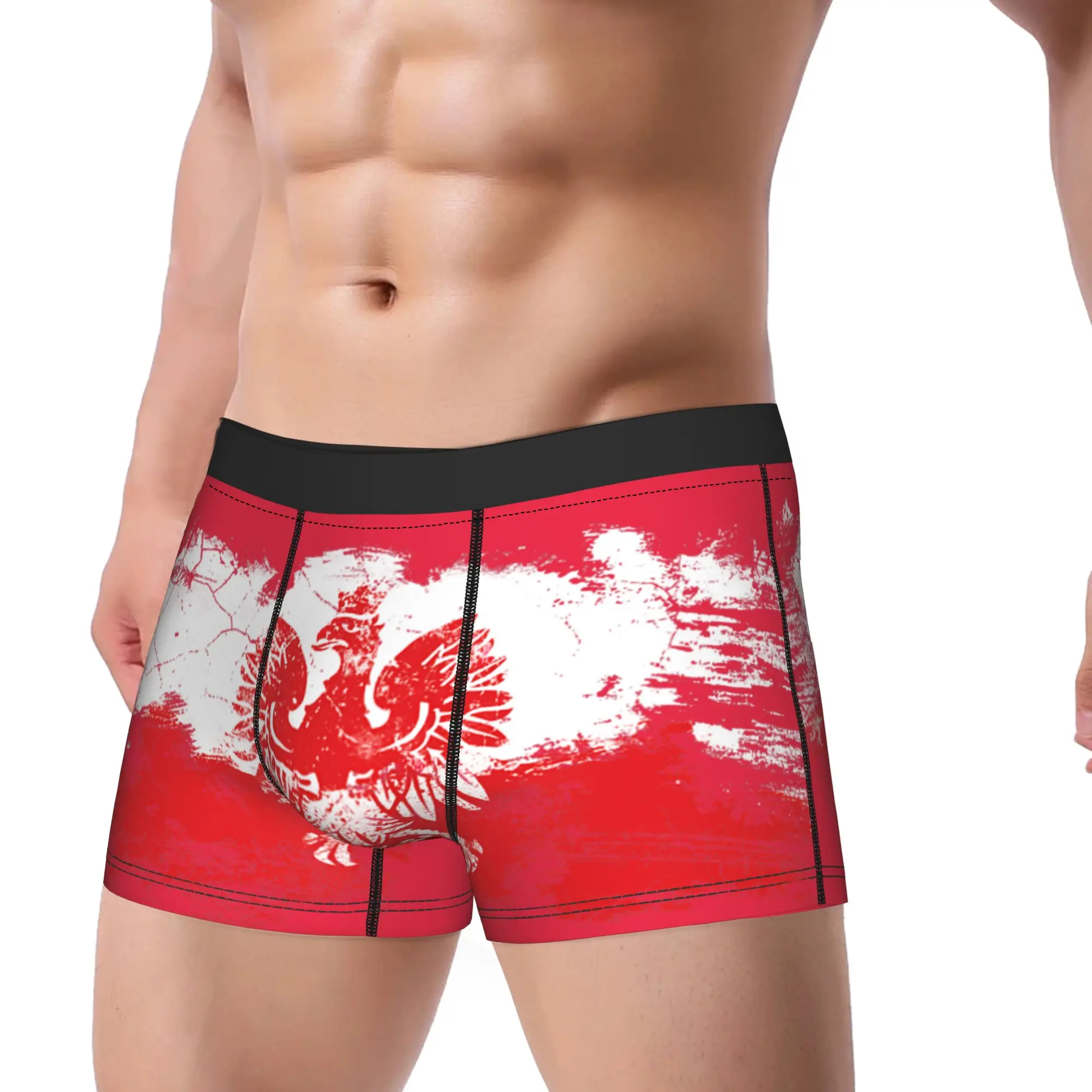 Polish Eagle Polish Flag Trunk  3D Pouch Underwear Trenky Custom Shorts Briefs Funny Men Panties Big Size 2XL