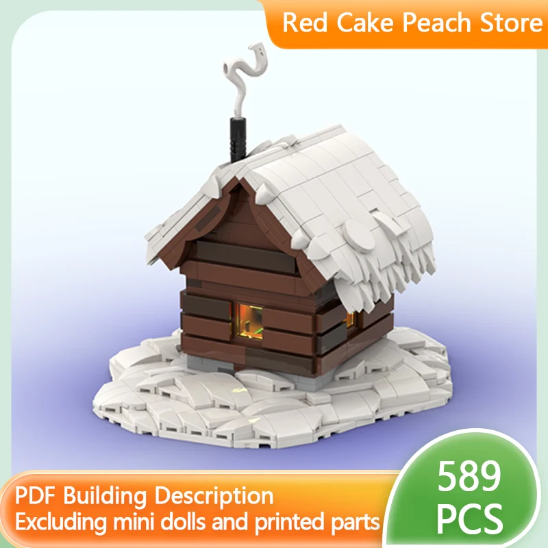 

Модель «Городская улица» MOC: Конструктор из строительных блоков «Зимний домик», модульный, технологичный, для детей, праздничный подарок, развивающая игрушка для сборки