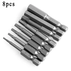 8PCS Hex Key Allen-Bit Set Quick Change Connect Impact Driver Power Drill Metric 2inch For All Cord Drills Impact Wrenches Tool