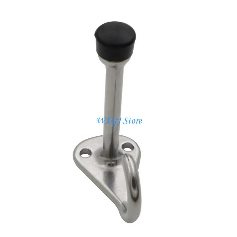 37JE High Gloss Steel Door Stoppers Electrolytic Polished Corrosion Resistant Rusts Proof Design Includes Protective Rubber Cap