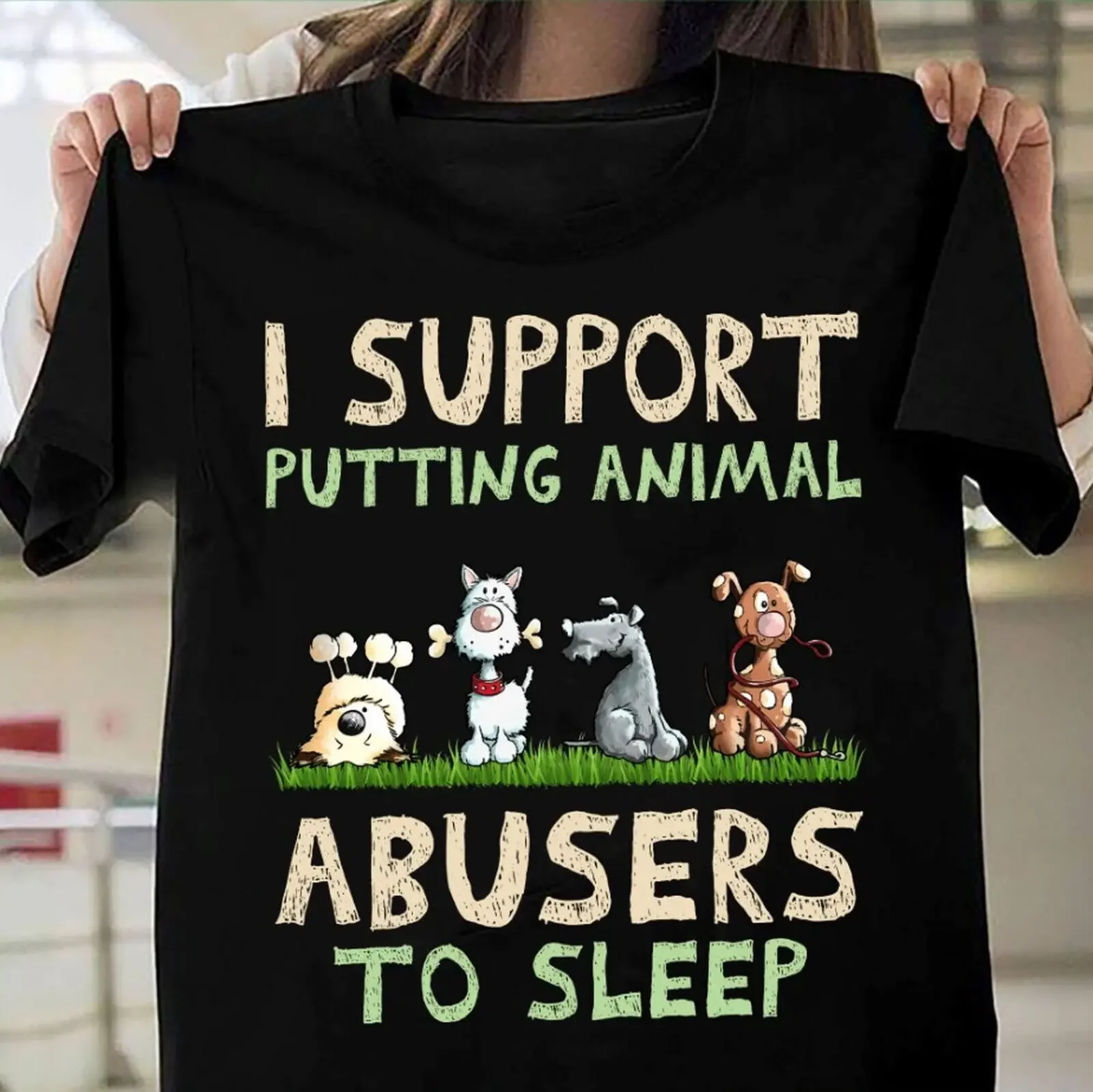 I Support Putting Animal Abusers To Sleep Shirt, Dog Rescue Shirt, Save Dog Tee