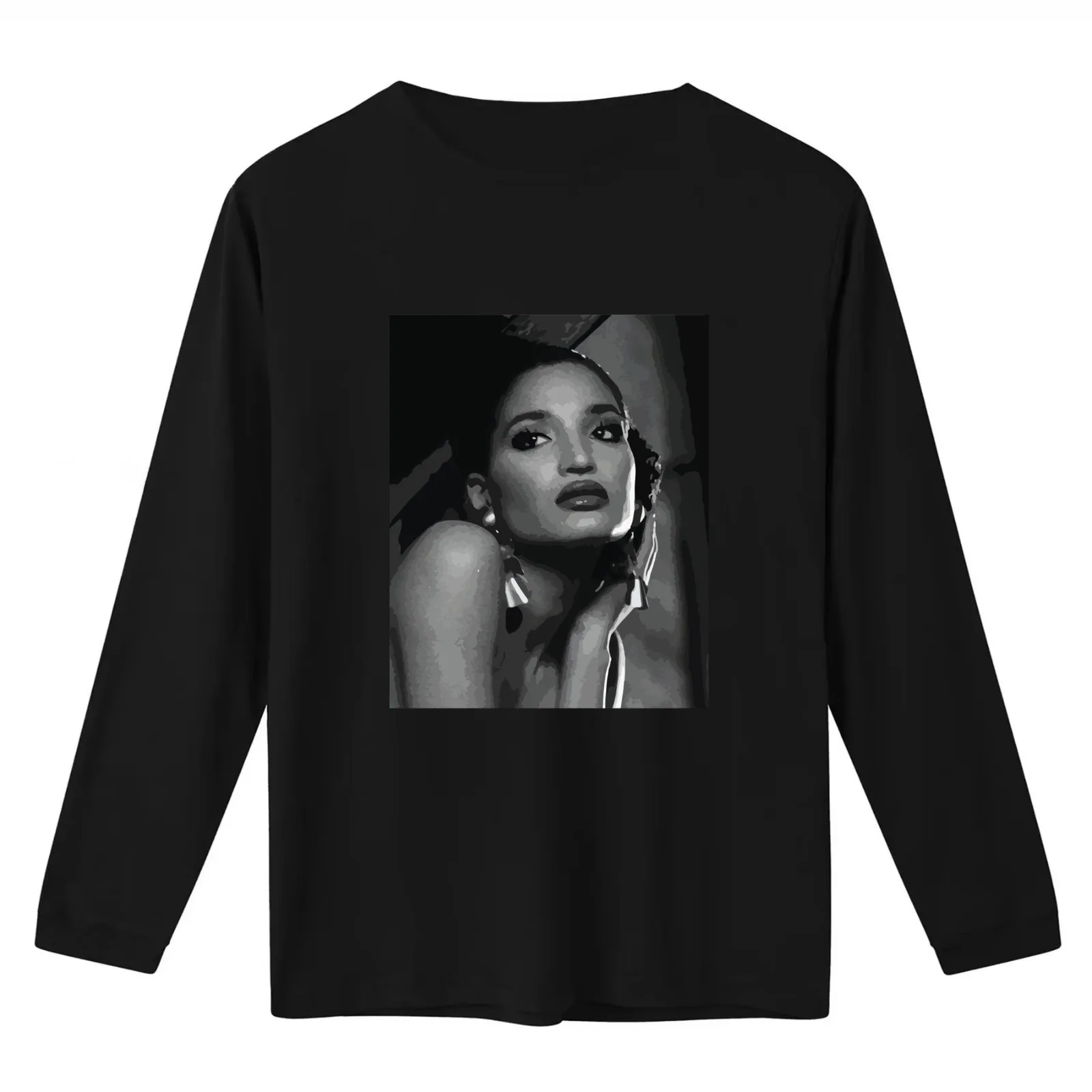 Indya Moore Angel Evangelista Print 1 T-Shirt Summer Casual Cotton Tee Oversized Streetwear Tops Vintage Graphic Print