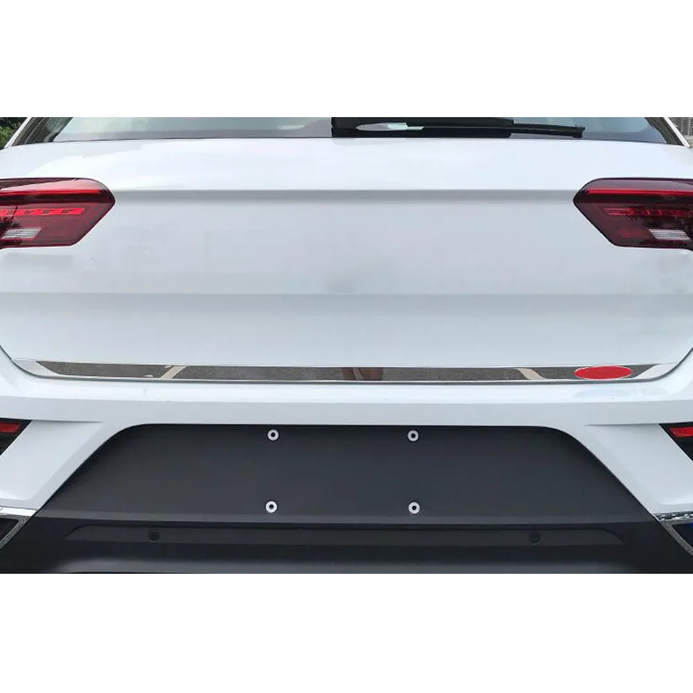 For Volkswagen VW T-ROC TROC 2017 2018 2019 2020 2021 Trunk Cover Stainless Steel Rear Back Door Tailgate Frame Plate Trim Lamp
