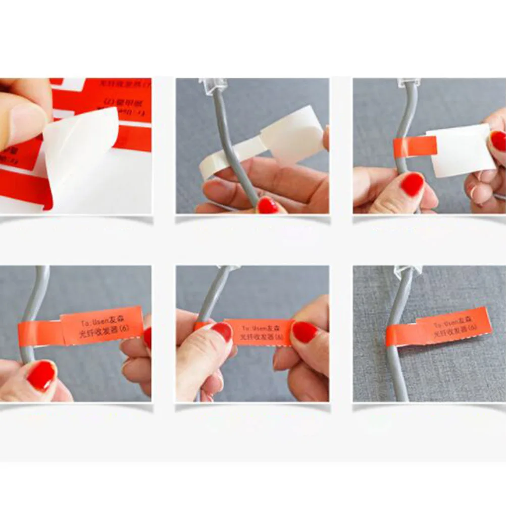 

A4 Network Cable Labels Stickers P Shape Multicolor Blank Identification Markers For Wiring Organization Computer Room
