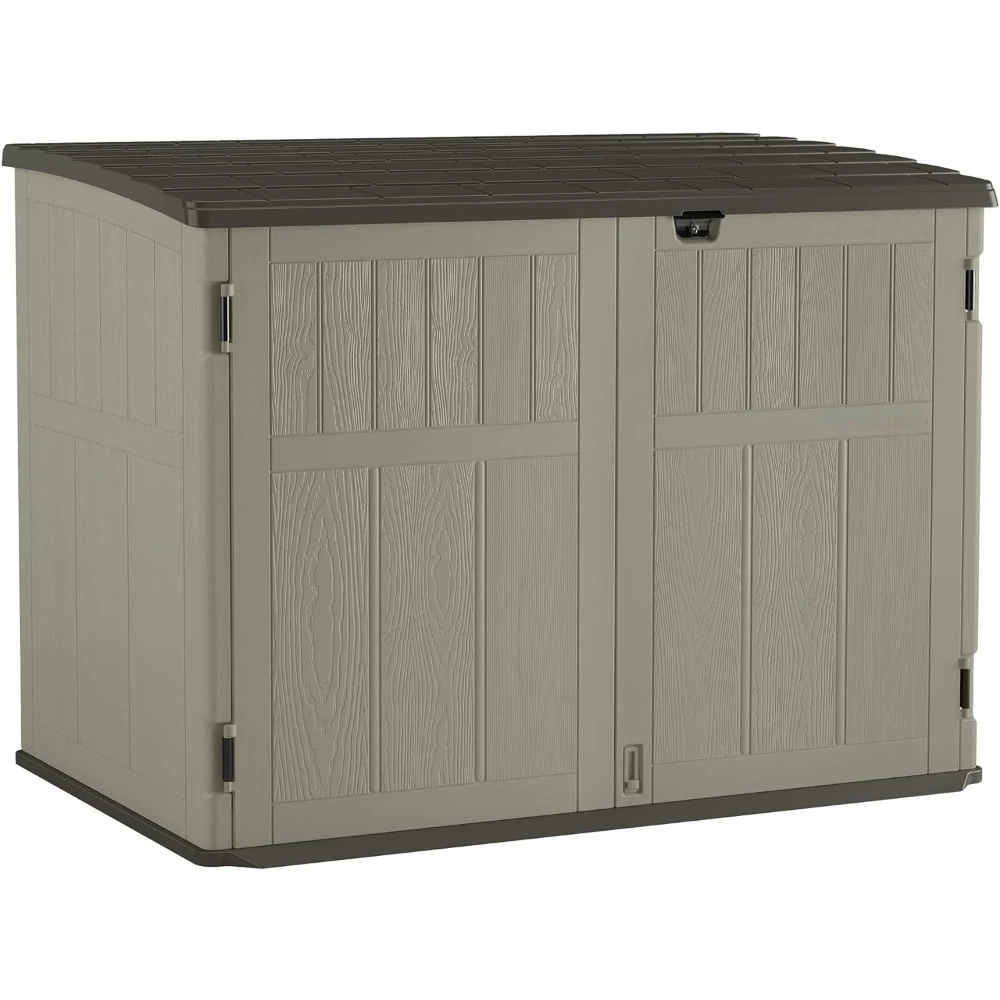 

Shed with Pad-Lockable Doors, Multi-Wall Resin Panel Outdoor Storage Shed, 5'10" W x 3'8.25" D x 4'4" H, Gray