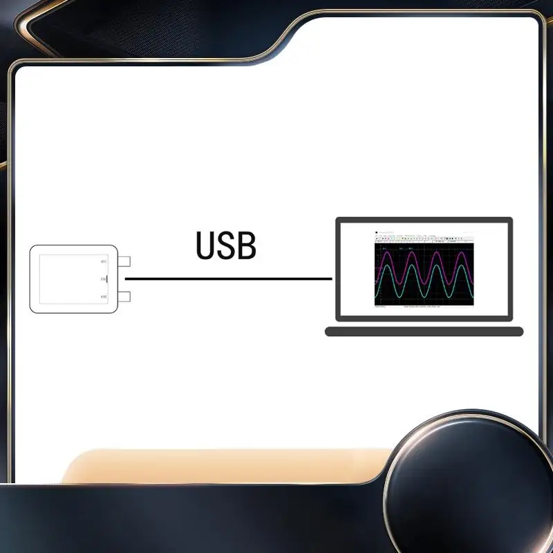 

Fosc21c1 2-Channel USB PC Oscilloscope 1Mhz Sampling Rate Portable Oscilloscope MCU Development Durable Easy Install-N34R