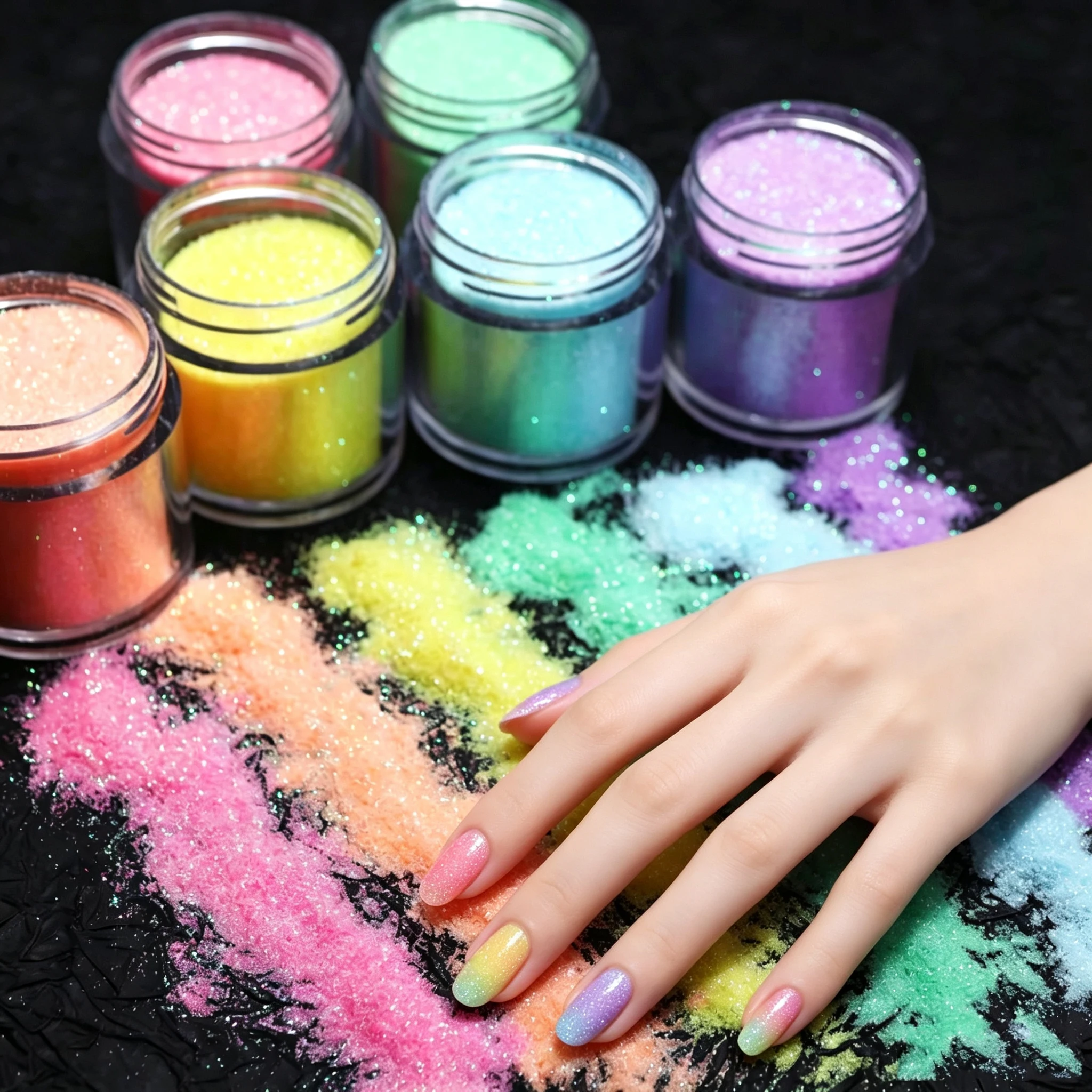 6 Color Iridescent Glitter Sugar Powder Nail Art Epoxy Resin Filler DIY Jewelry Making Accessories Glitter Dust for Resin Craft
