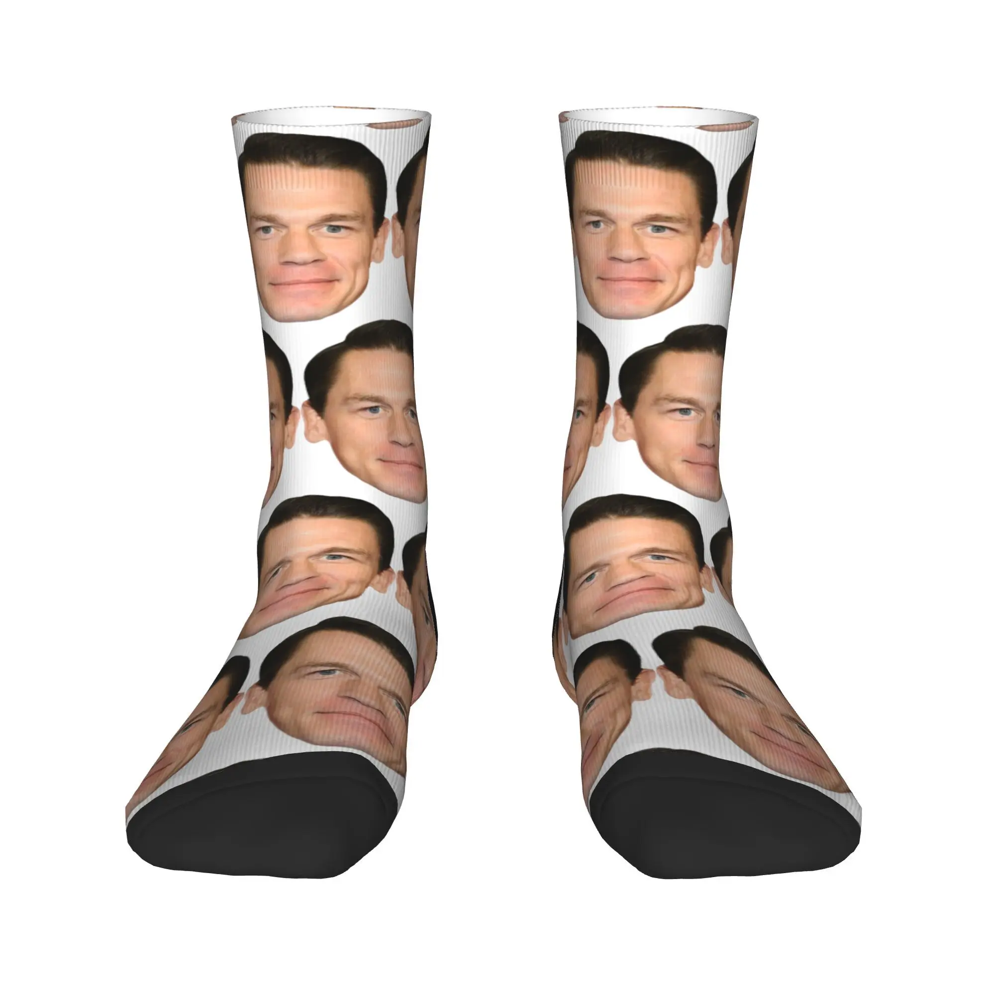 Yellow Wrestling Stockings Men Cena John White Socks Breathable Korean Socks Spring Skateboard Non Slip Graphic Socks Gift
