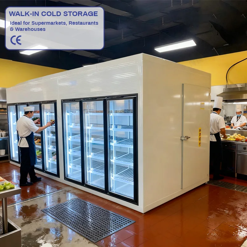 Glass Door Walk In Cooler Intelligent Digital Temp Controller Temperature Lock For Fruit Juice Beer Stable Cold Preservation