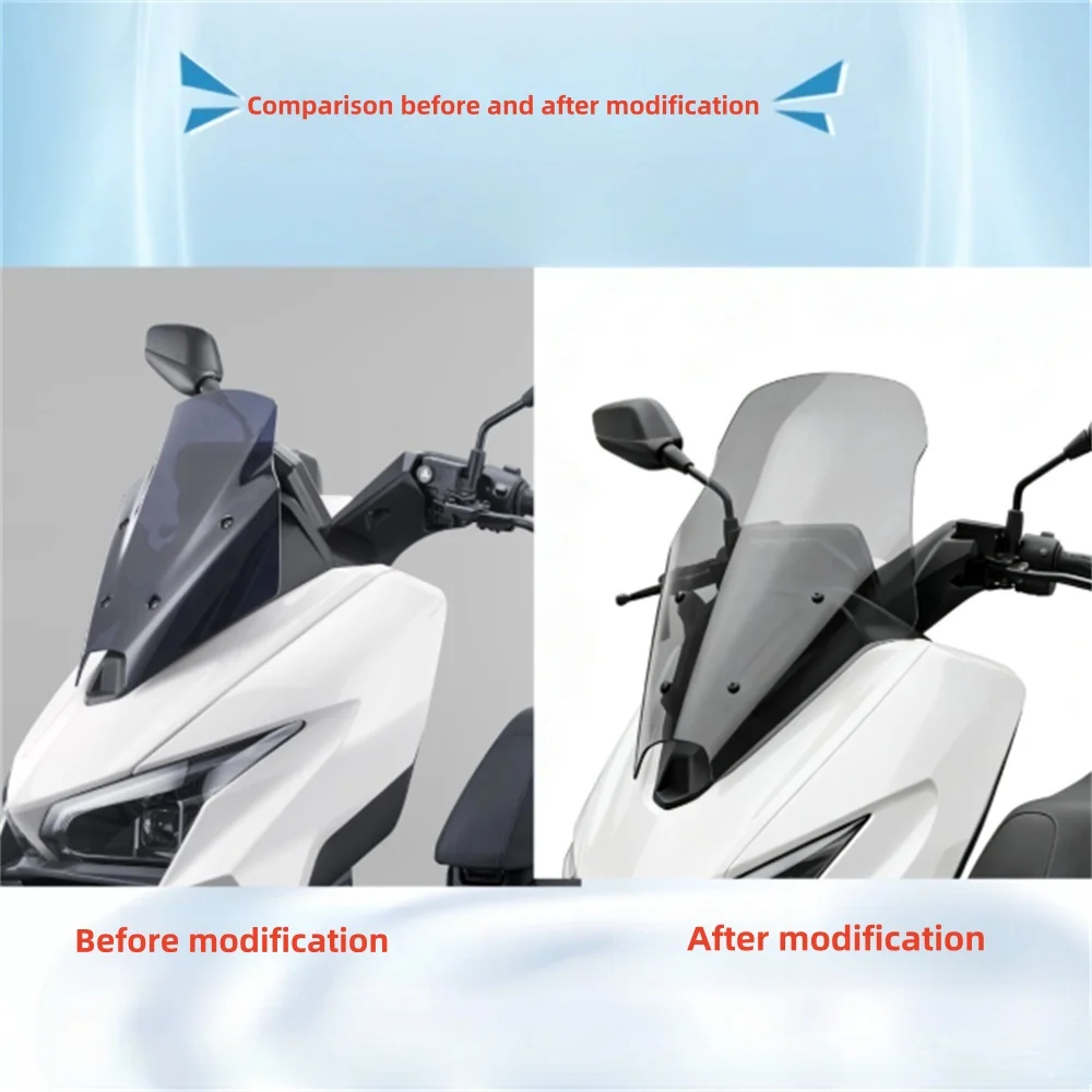 For Honda NS150ES 150es modified with high front windshield for rain protection and high-definition windshield 2