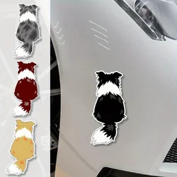 1PC Cute Border Collie Car Stickers Waterproof for Auto Rear Window Body Trunk Vinyl Decals Funny Pupply Vehicle Decoration
