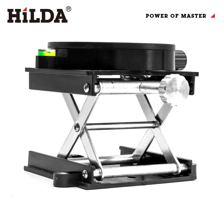 HILDA Adjustable Lift Stand For Laser Level 360-Degree Rotation Router Lift Table Adjustable Height Laser Level Lifting Platform