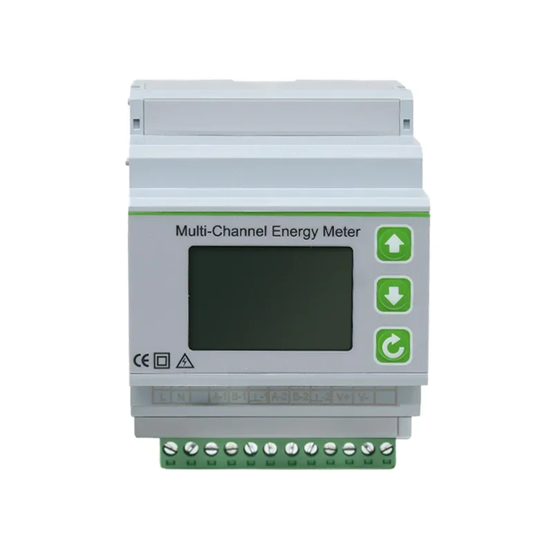 Compteur d'énergie de puissance multifonction triphasé numérique modulaire avec compteur d'énergie bidirectionnel CT Modbus