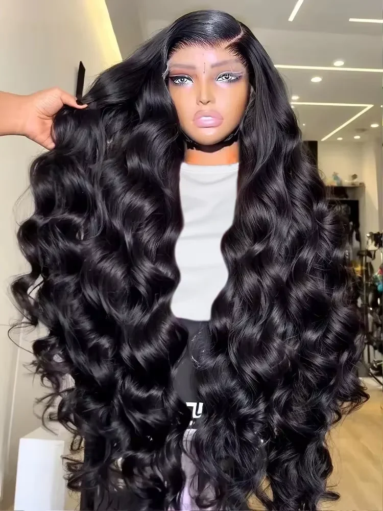 Body Wave 13x6 Hd Transparent Lace Frontal Wigs Human Hair Brazilian 30 40 Inch Body Wave 360 Lace Frontal Wig For Women