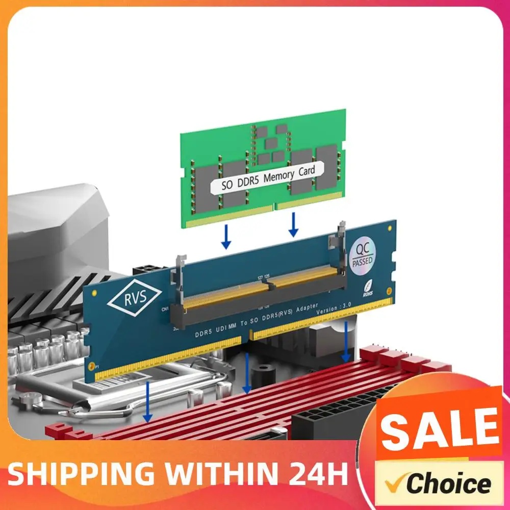 

Laptop SO DDR5 RAM To Desktop DDR5 U-DIMM Adapter Memory Card Converter Laptop To Desktop SO-DIMM To PC DIMM Card
