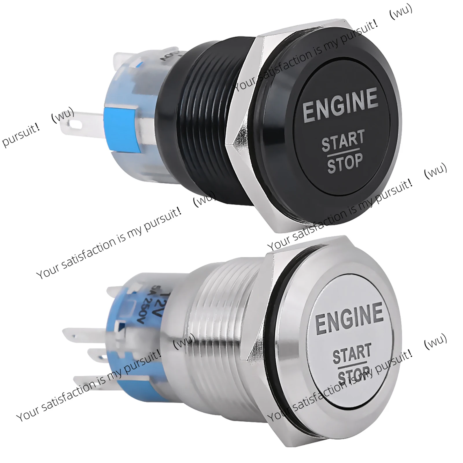 12V Light Emitting Diode Car Engine Start Stop Button Replacement Accessories
