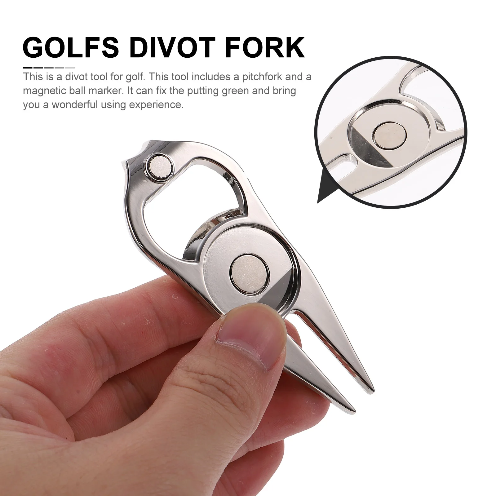 

Golf Ball Bottle Opener Green Repair Tool Divot Turf Maker Accessories Men Zinc Alloy Golfs