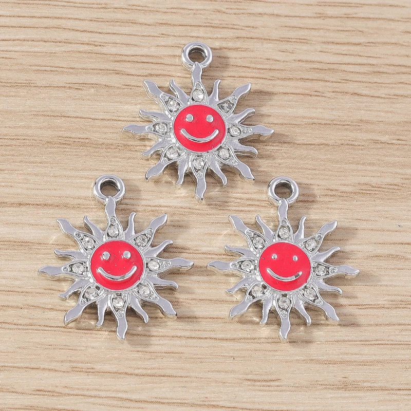 Tusember 10 Stück Bunte Strass-Kristall-Sonnenanhänger für Ohrringe, Halsketten, Handgemachter Modeschmuck, Zubehör – Detail 10