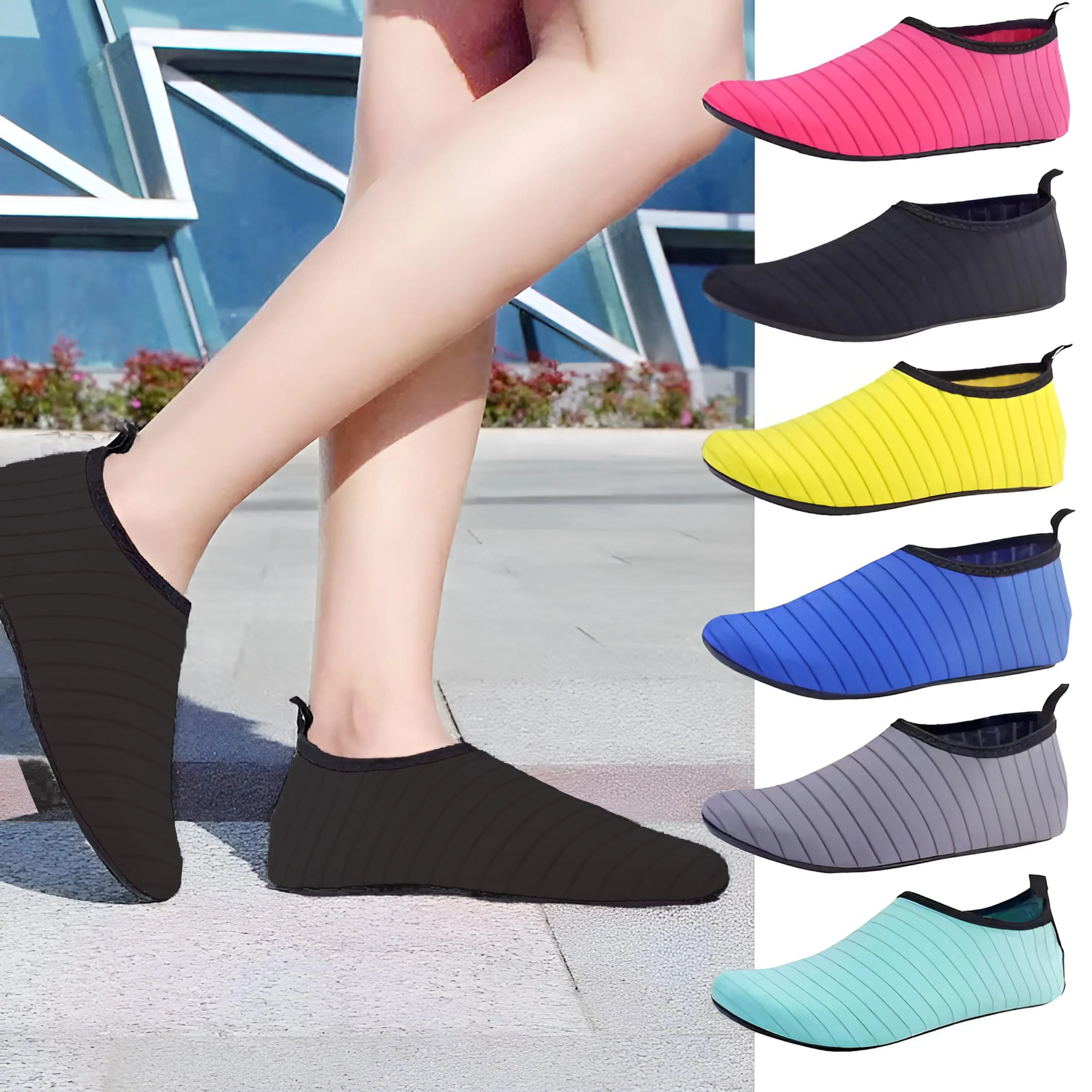 Water Shoes for Women Men Barefoot Quick-Dry Aqua Socks Slip-on for Beach Swim Surf Yoga Exercise