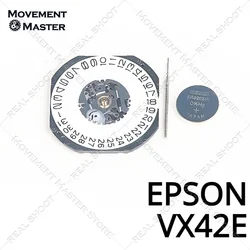 New VX42 Movement Quartz Electronic Movement VX42E Movement Date At 3/6 Three Hands Watch Repair Movement Replacement Parts