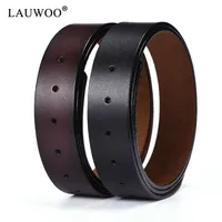 100% Pure Cowhide Belt Strap 3.3CM/3.7CM No Buckle Genuine Leather Belts With Holes High Quality