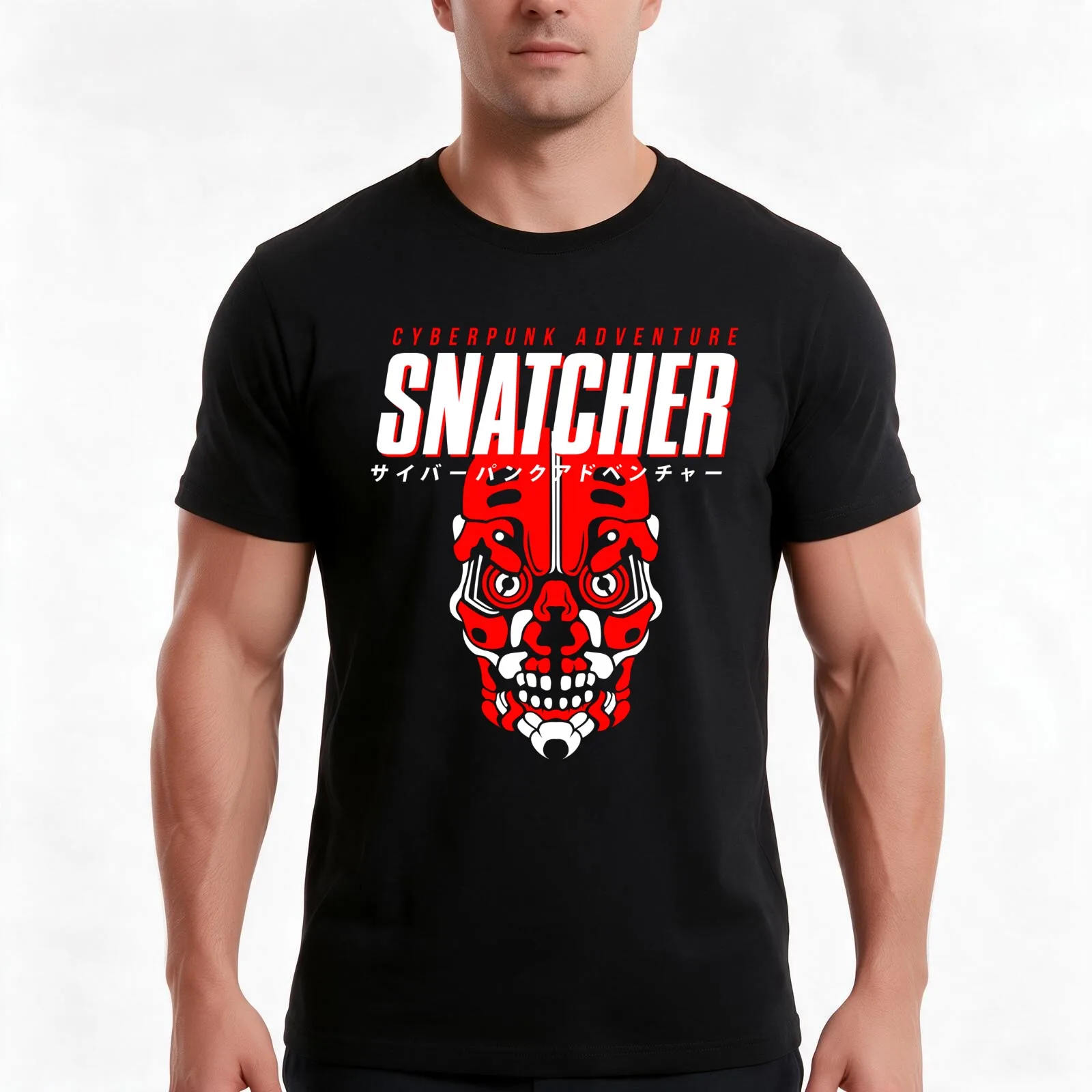 Snatcher Logo Tshirt Classic Retro Japanese Hideo Kojima Video Game T-Shirt, Summer Casual Cotton Tee, Oversized Streetwear Tops