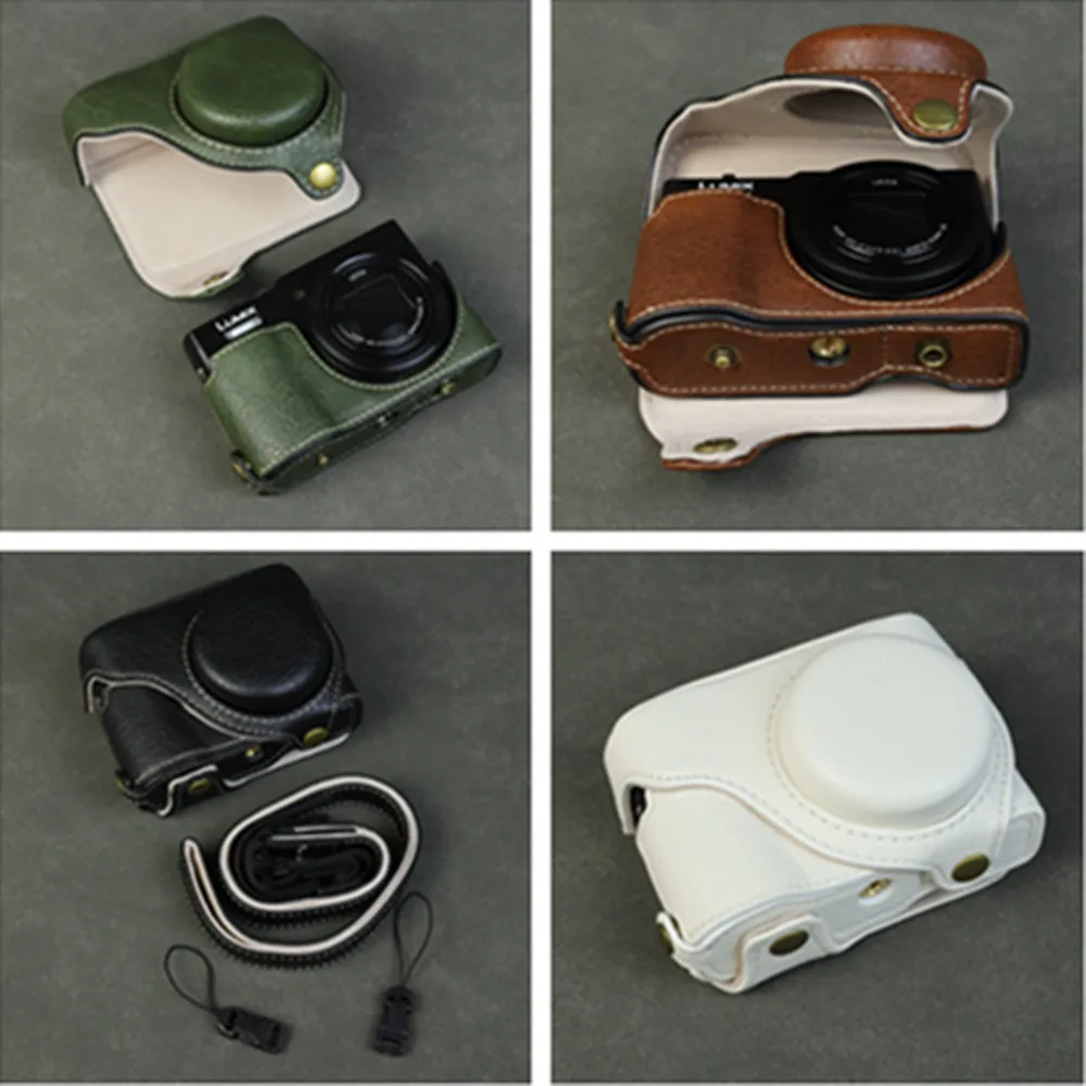 

Synthetic Leather Camera Base Body Cover Kit Case Protector for Panasonic LUMIX DC-ZS99 DC-TZ99 ZS99 TZ99 DCZS99 DCTZ99 Camera