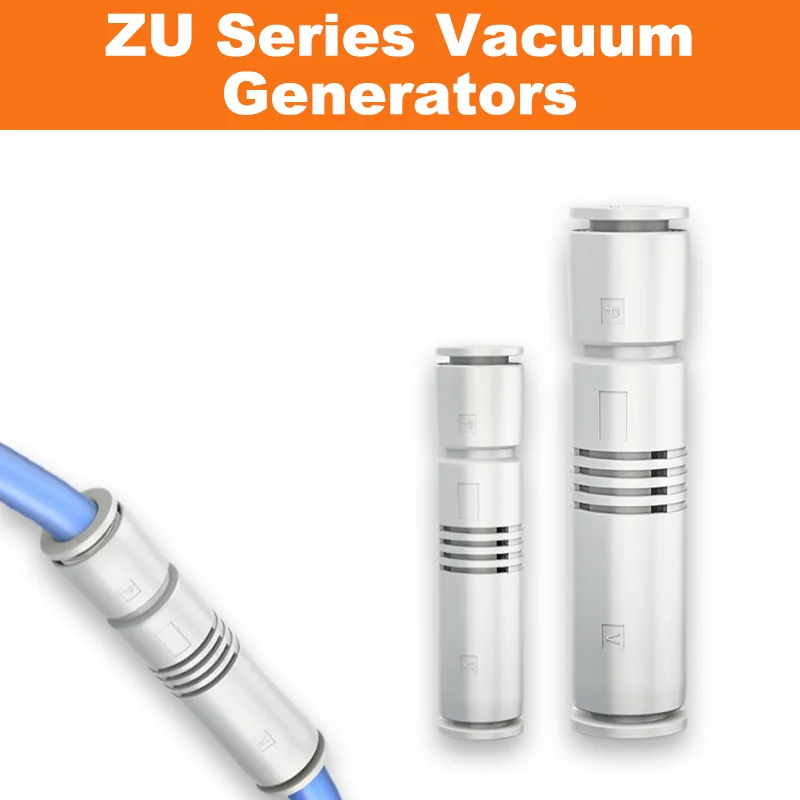 Straight Through ZU05S ZU07S ZU05L ZU07L VML VFJ Pneumatic Vacuum Generator Negative Pressure Ejector 6mm Tube NEW Type
