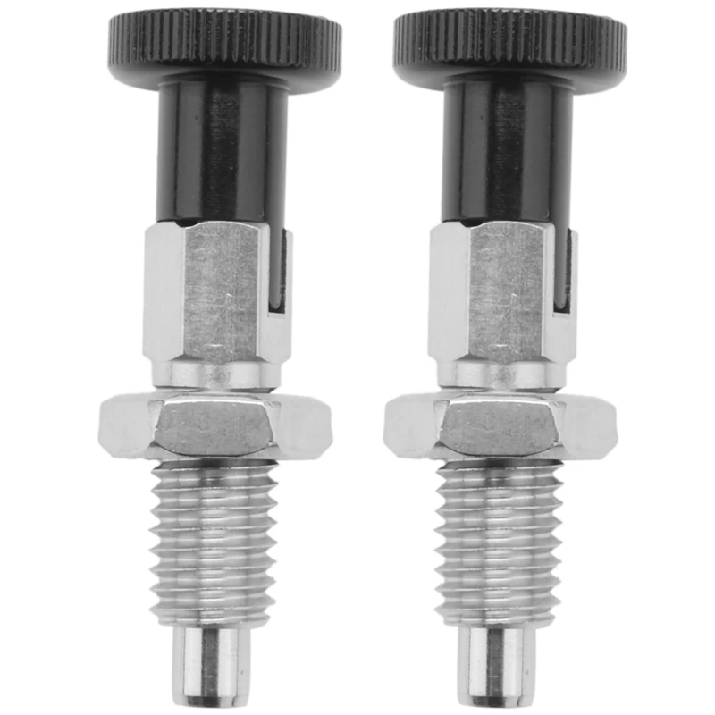 2X M10 Stainless Steel Self Locking Index Plunger Pin With Self Locking Function For Dividing Head