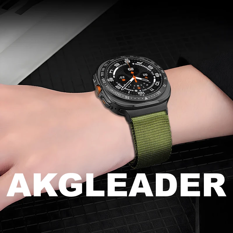 AKGLEADER Nylon Magnetic Buckle Watch Band for Samsung Galaxy Watch 7 Ultra 47mm Strap Bracelet Band Loop For Samsung Watch 7