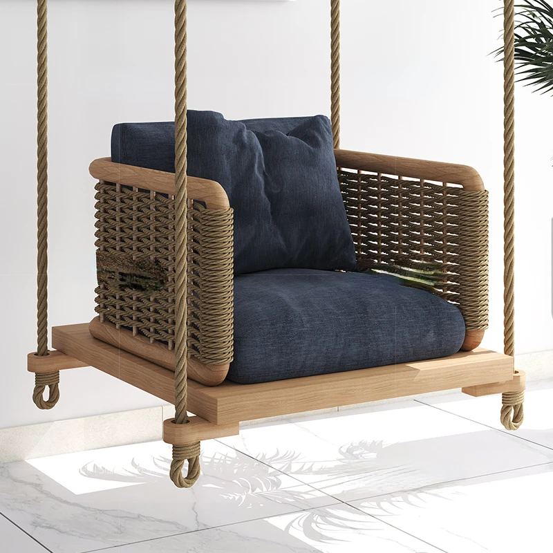 Nordic swing hanging chair, outdoor courtyard hanging basket, rattan indoor balcony chair